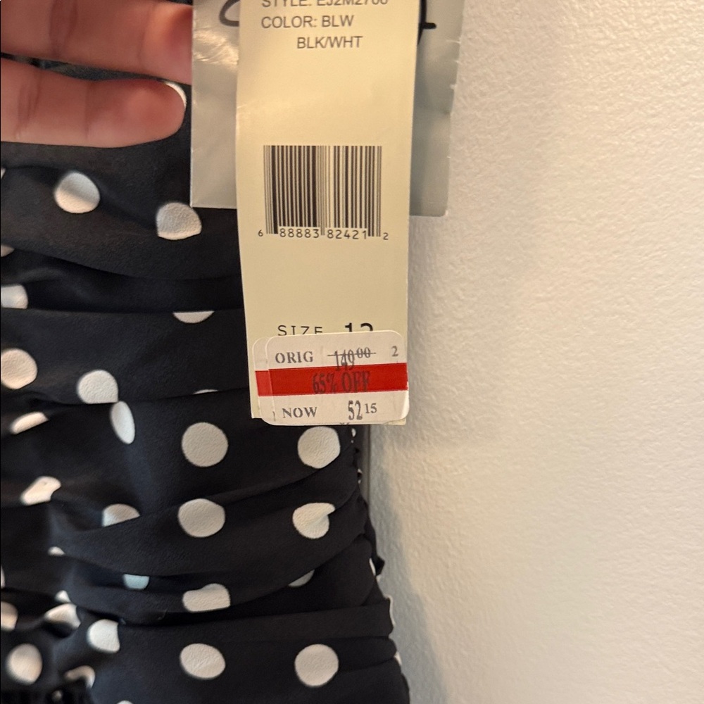 Eliza J Black and White Polka Dot Mini Dress - Picture 5 of 5